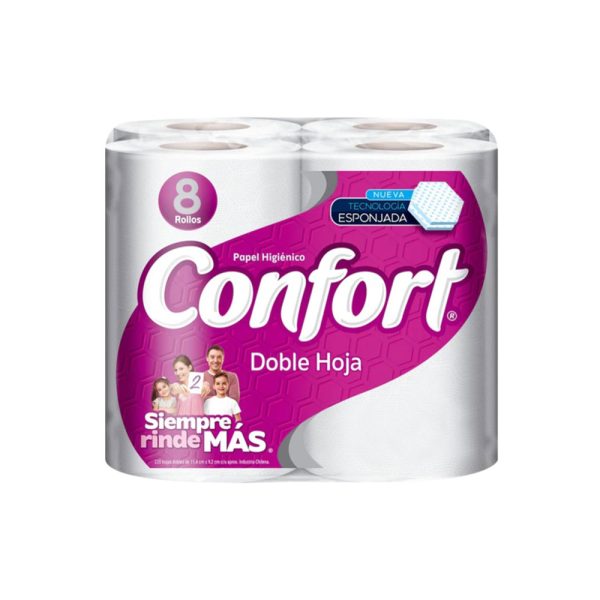 Papel Higienico Doble Hoja Confort 8rollosx40m