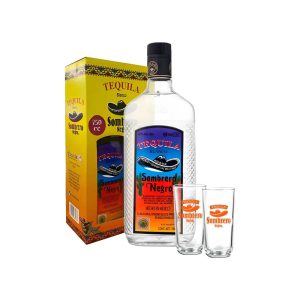 Teq Blanco Sombrero Negro+2 Vasos750