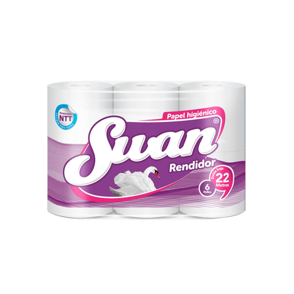 Papel Higienico Doble Hoja Swan 6Rollosx22M